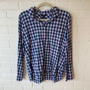 Gingham J. Crew button down